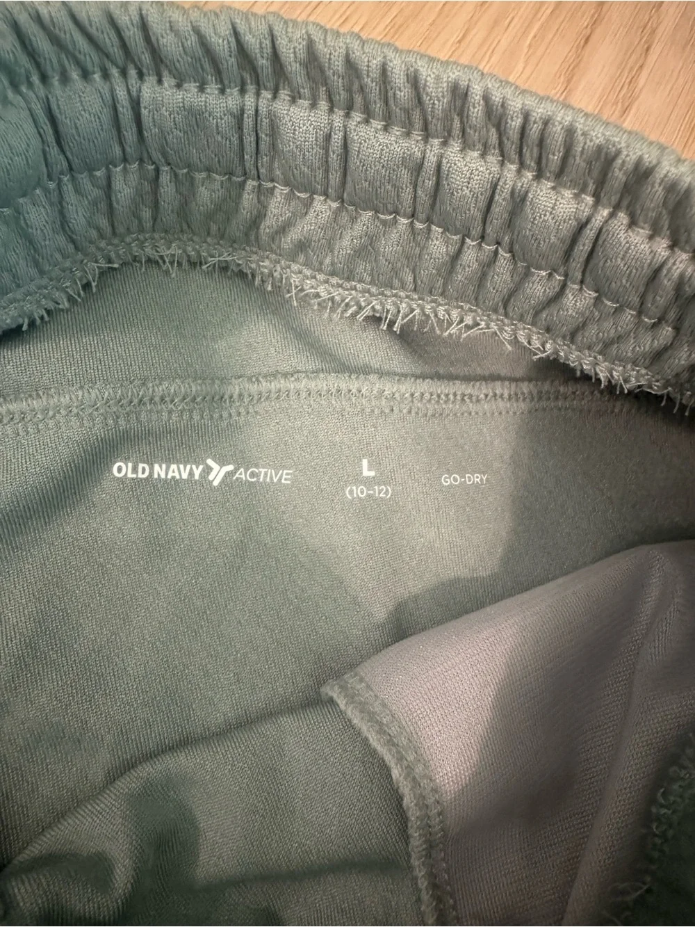 Old Navy Active Go-Dry Light Green Kids Athletic Shorts